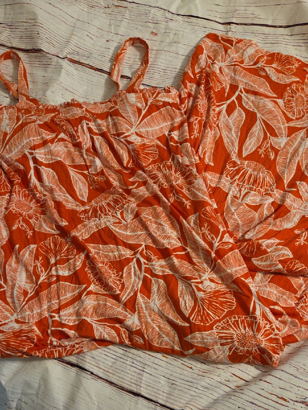 Serra Orange Floral Print Maxi